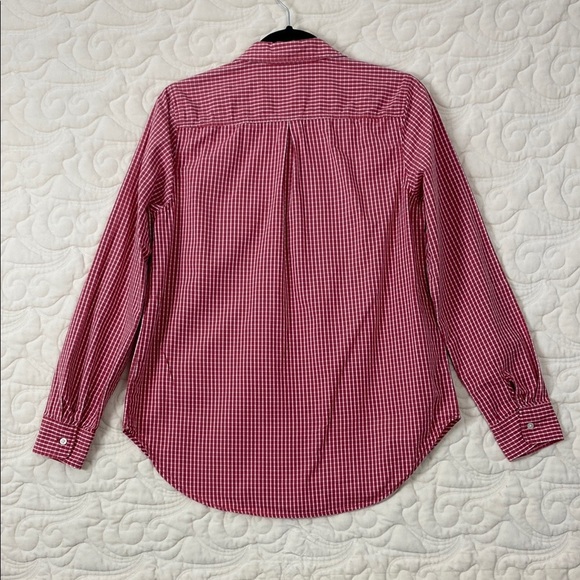 Old Navy Classic Red Check Button Down Shirt Cotton Size Medium - Picture 2 of 10